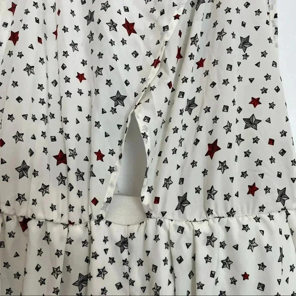 The Moon White Romper Star Print Emo Hot Topic Style - Picture 3 of 4